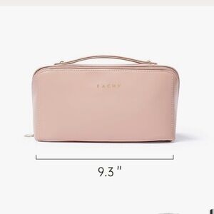 EACHY Pink Leather Cosmetic Travel Case
